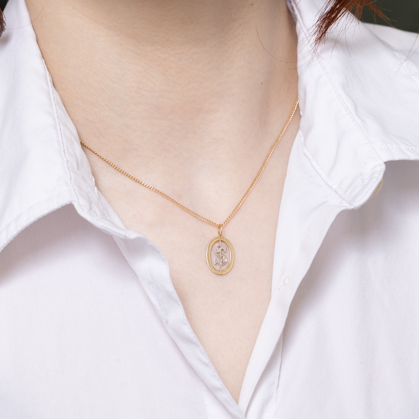 Diamond 'S' Initial Pendant Necklace - 0.03 Carat Total Weight | Elegant Personalized Jewelry Gift for Women | Perfect for Birthdays, Anniversaries & Special Occasions