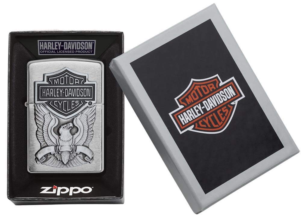 Zippo Harley-Davidson Eagle Logo Lighter - Perfect for Outdoor & Gifts