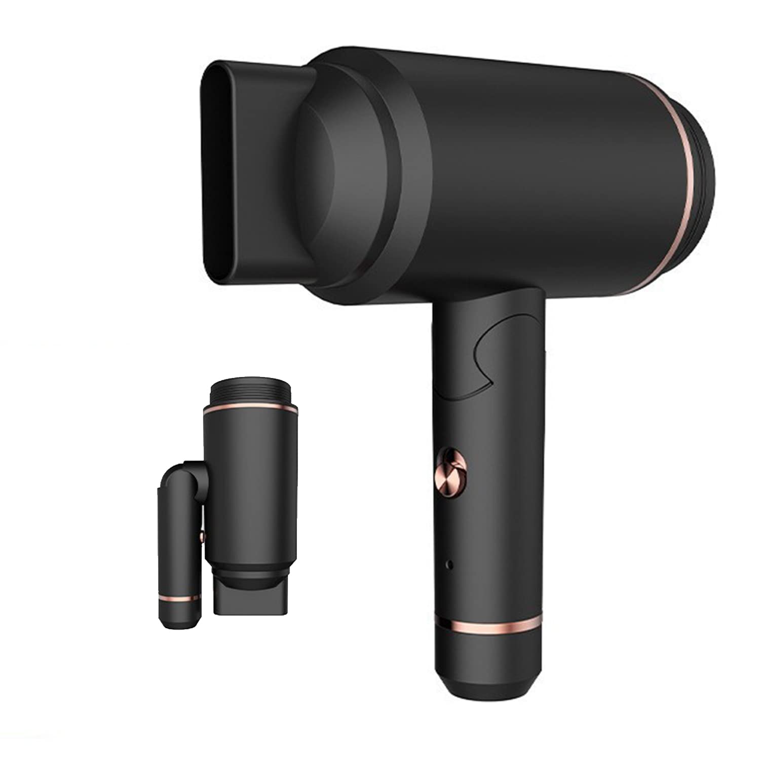 Rechargeable Cordless Hair Dryer - Foldable Travel Hair Dryer, Mini USB Hair Dryer with Hot/Cold Air for Women & Kids - Perfect for Camping, Beach & On-the-Go Styling