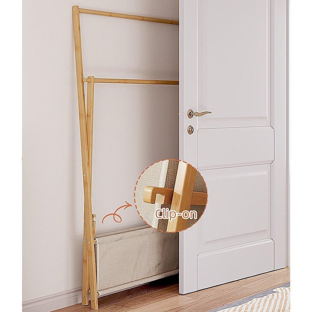100x155cm Freestanding Garment Rack with Lower Storage Shelf - Heavy Duty Clothes Rail for Bedroom, Closet & Laundry Room Organization - Space Saving Clothing Rack for Hanging Dresses, Coats & Accessories