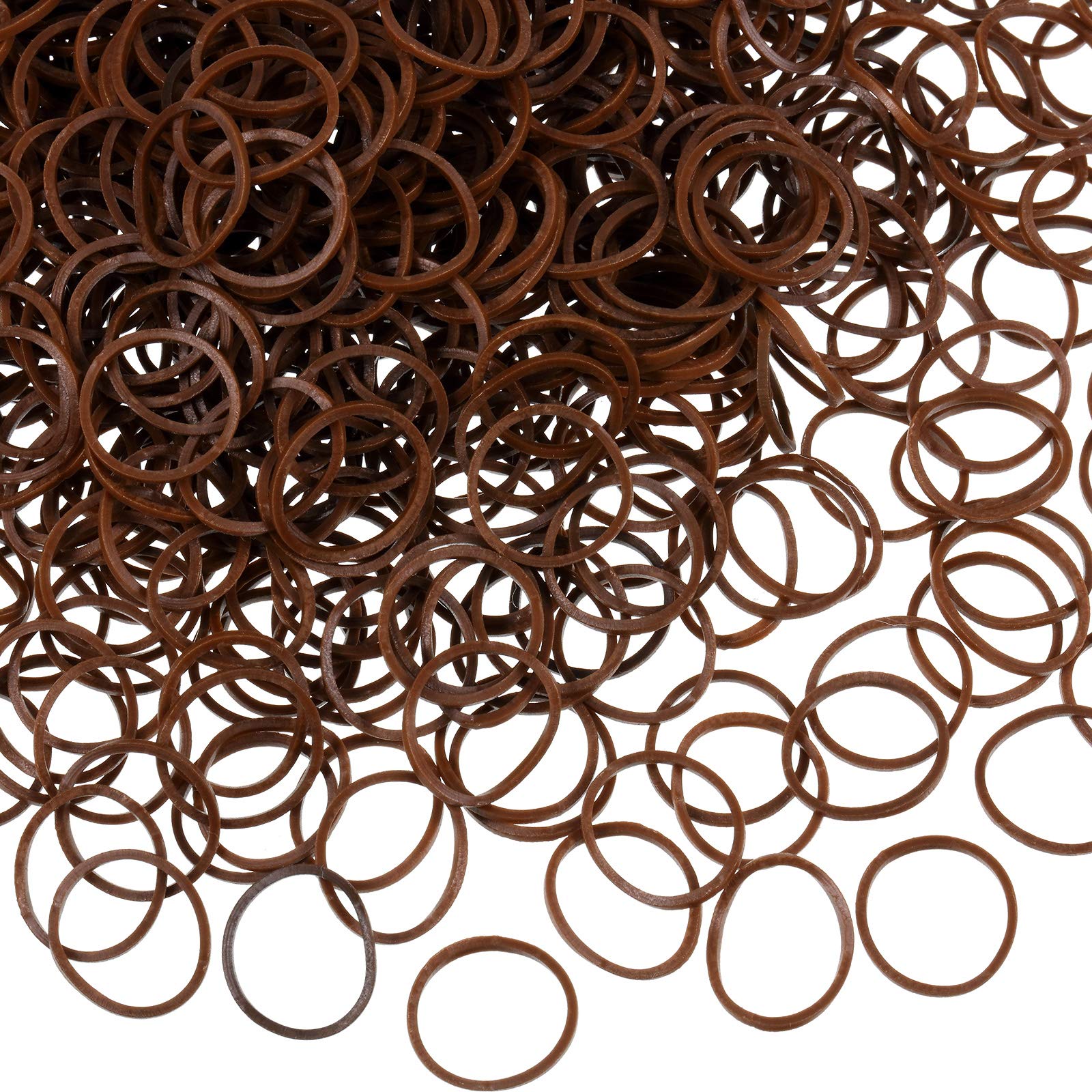 1000 Mini Soft Elastic Rubber Bands for Kids Hair Braids - Dark Brown Hair Ties for Girls, DIY Crafts & Braiding Accessories - Perfect for School, Parties & Everyday Hairstyles