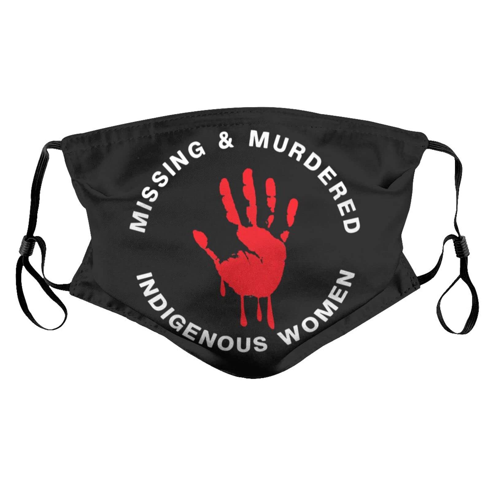 Indigenous Rights Awareness Dustproof Face Mask with 2 Filters - Small Black for Protection & Advocacy | Perfect for Daily Commute, Protests, and Cultural Events