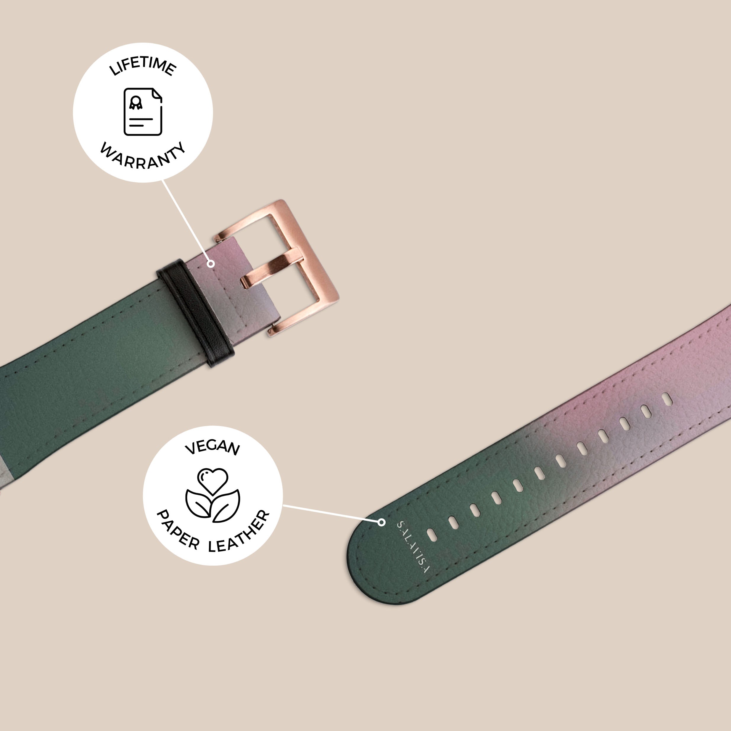 Muted Rose Galaxy Watch Band for Samsung Galaxy Watch 4/5/6 - Soft Silicone Replacement Strap, Adjustable & Comfortable for Women & Men - Perfect for Workouts, Running, Swimming & Daily Wear