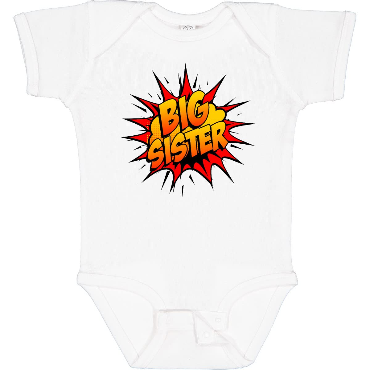 Inktastic Big Sister Super Hero Baby Bodysuit - Cute & Comfortable Infant Onesie for Newborns & Toddlers - Perfect for Sibling Announcements, Baby Showers & Family Photos