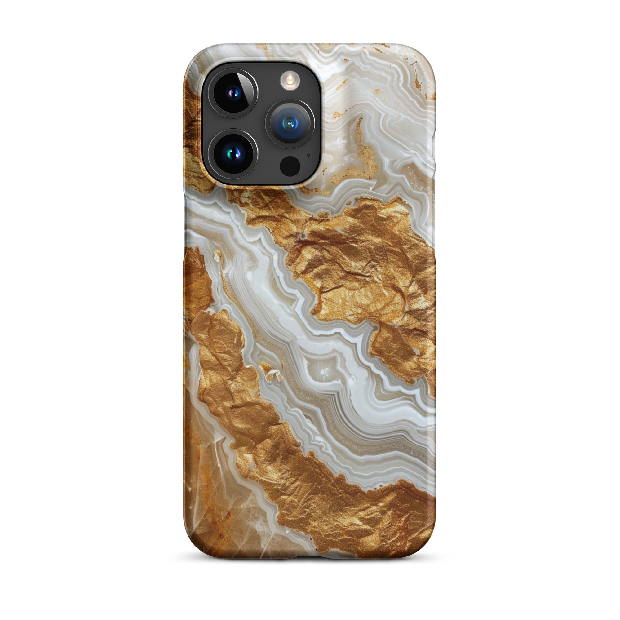 Premium Agate Snap Case for iPhone 14/13/12/11 Pro Max - Durable Protective Cover with Stylish Stone Pattern - Perfect for Everyday Use, Travel & Outdoor Activities