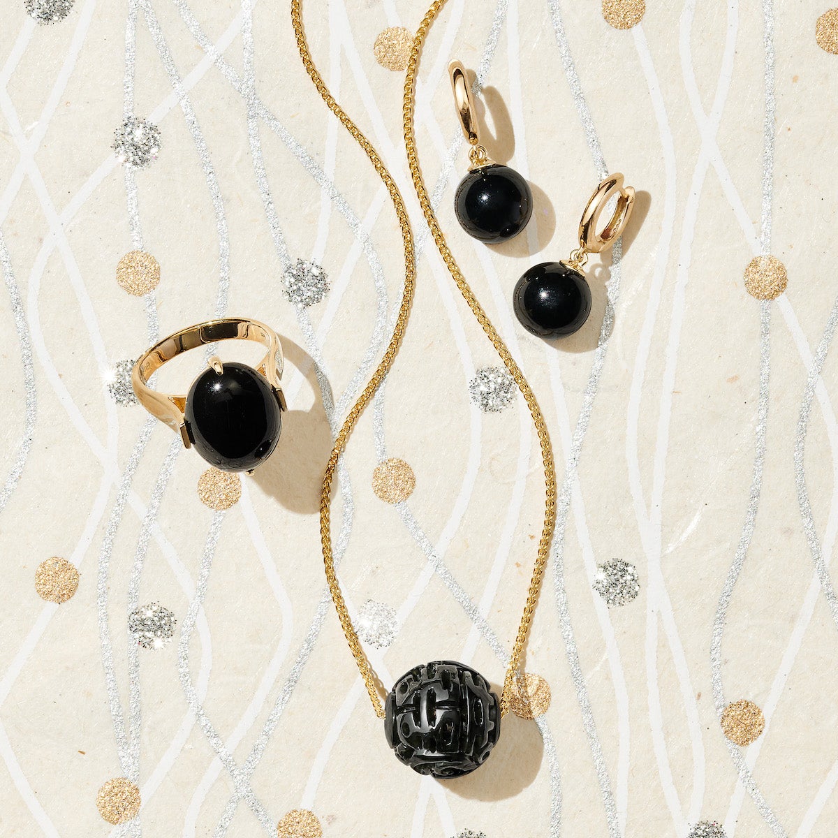 Elegant Black Jade Soho Earrings for Women - Handmade Dangle Drop Earrings for Party, Wedding & Everyday Wear