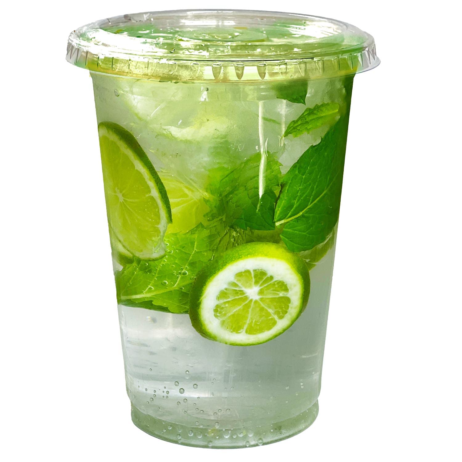32 oz Clear Plastic Cups with Lids - 200 Pack Disposable Cold Drink Cups for Iced Coffee, Smoothies, Juice, Soda & Cocktails | BPA-Free Party Cups for Restaurants, Cafes, Meal Prep & Outdoor Events