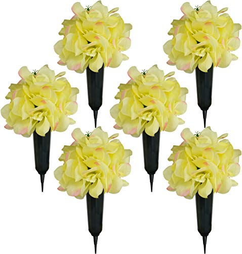 Yellow W/ Green Vase