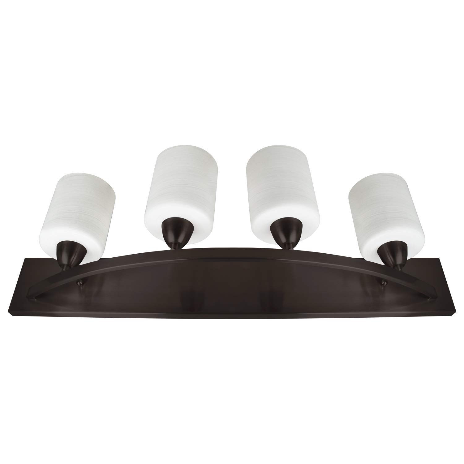 Modern Bathroom Vanity Light Fixture with Glass Globes - Brushed Nickel or Oil Rubbed Bronze Finish - 4-Light Wall Sconce for Bathroom Mirror Lighting - Perfect for Home, Hotel, and Spa Decor