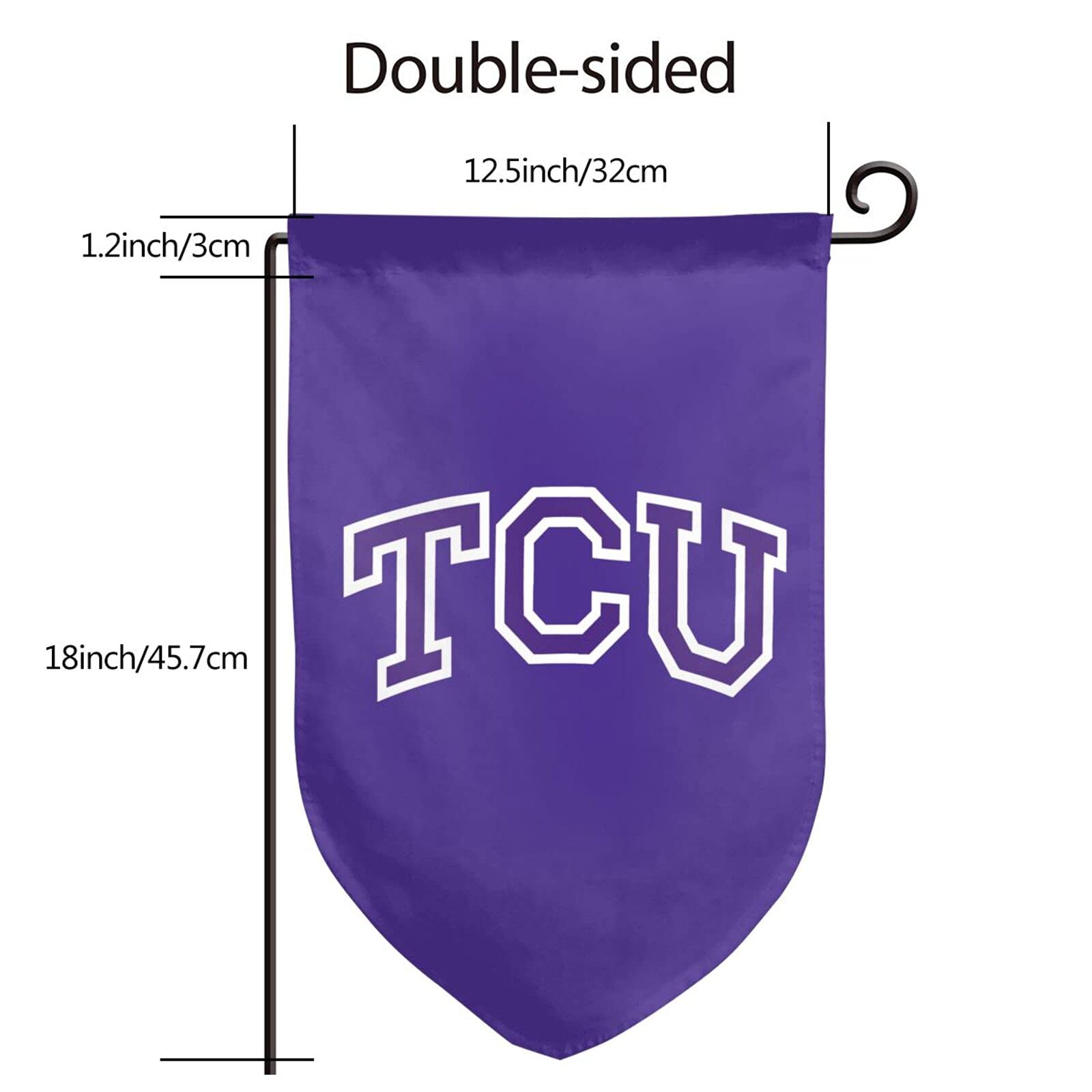 Texas Christian University TCU Garden Flag - Double Sided Outdoor Indoor Banner for Home, Yard, Porch Decor | Perfect for Game Day, Graduation & School Spirit