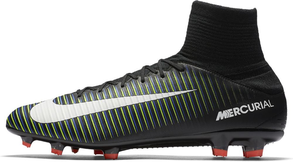 Nike Mercurial Veloce III Dynamic Fit FG Soccer Cleats - Black/Electric Green - Lightweight Football Shoes for Men - Perfect for Turf & Firm Ground Soccer Matches