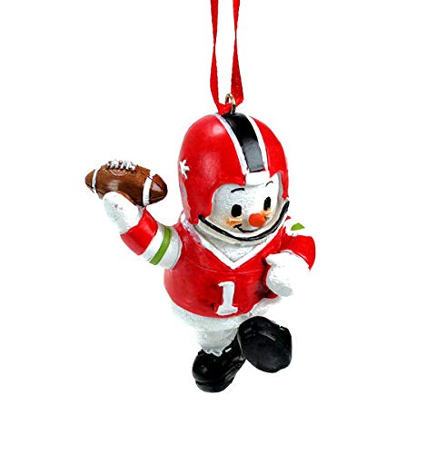 Glenhaven Football Marshmallow Man Christmas Ornament - Fun Sports-Themed Holiday Decor for Tree, Gift, or Football Fan Collection