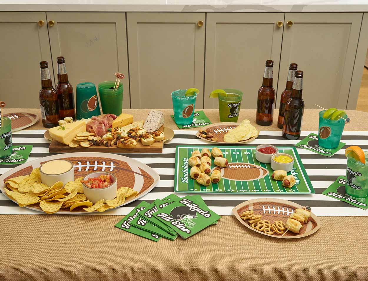 Premium Tailgate Cocktail Napkins - All Star Design, 20-Pack - Perfect for Game Day Parties, BBQs & Sports Events