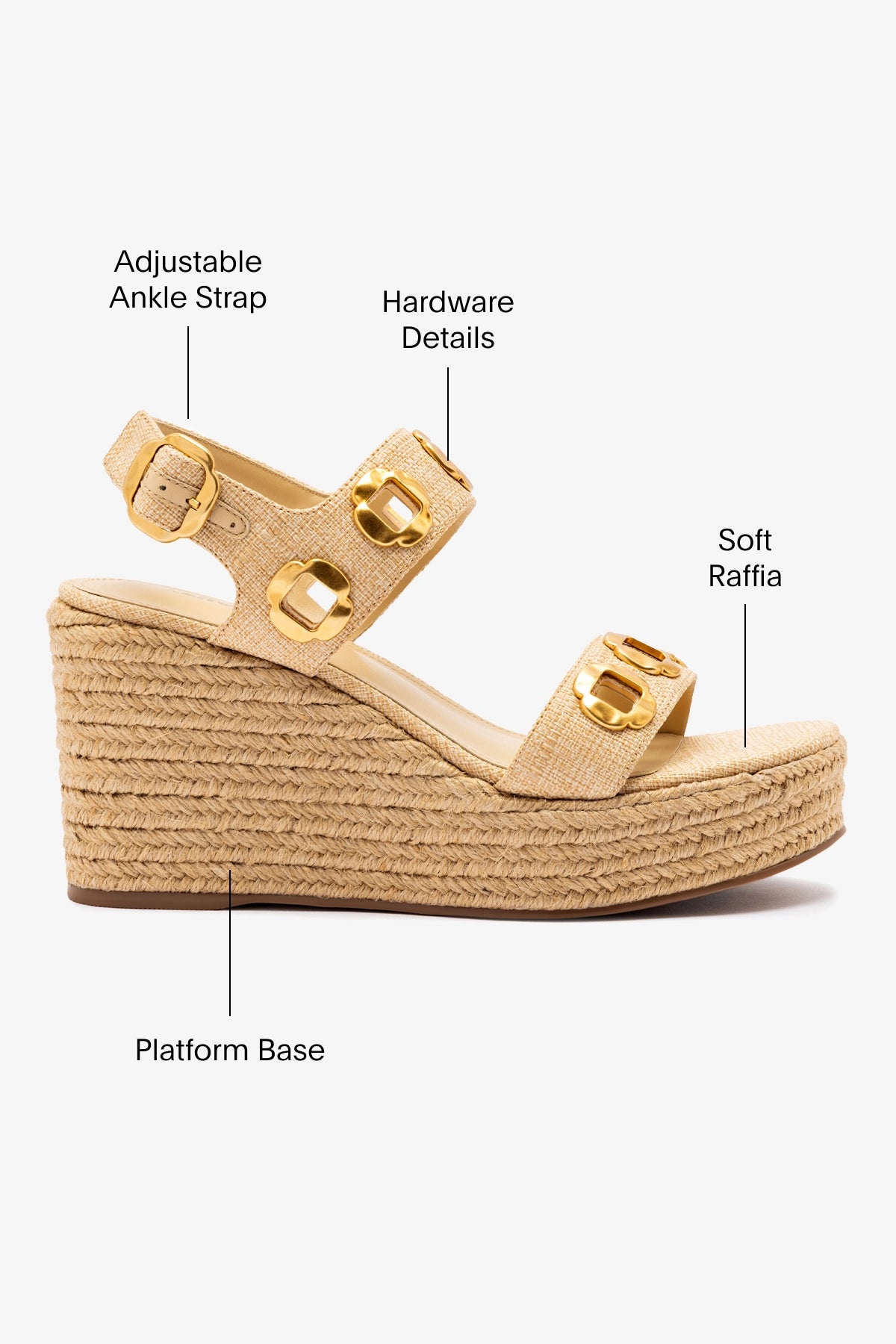 Stylish Milan Espadrille in Beige Raffia - Comfortable Summer Sandals for Women | Perfect for Beach, Vacation & Casual Outings