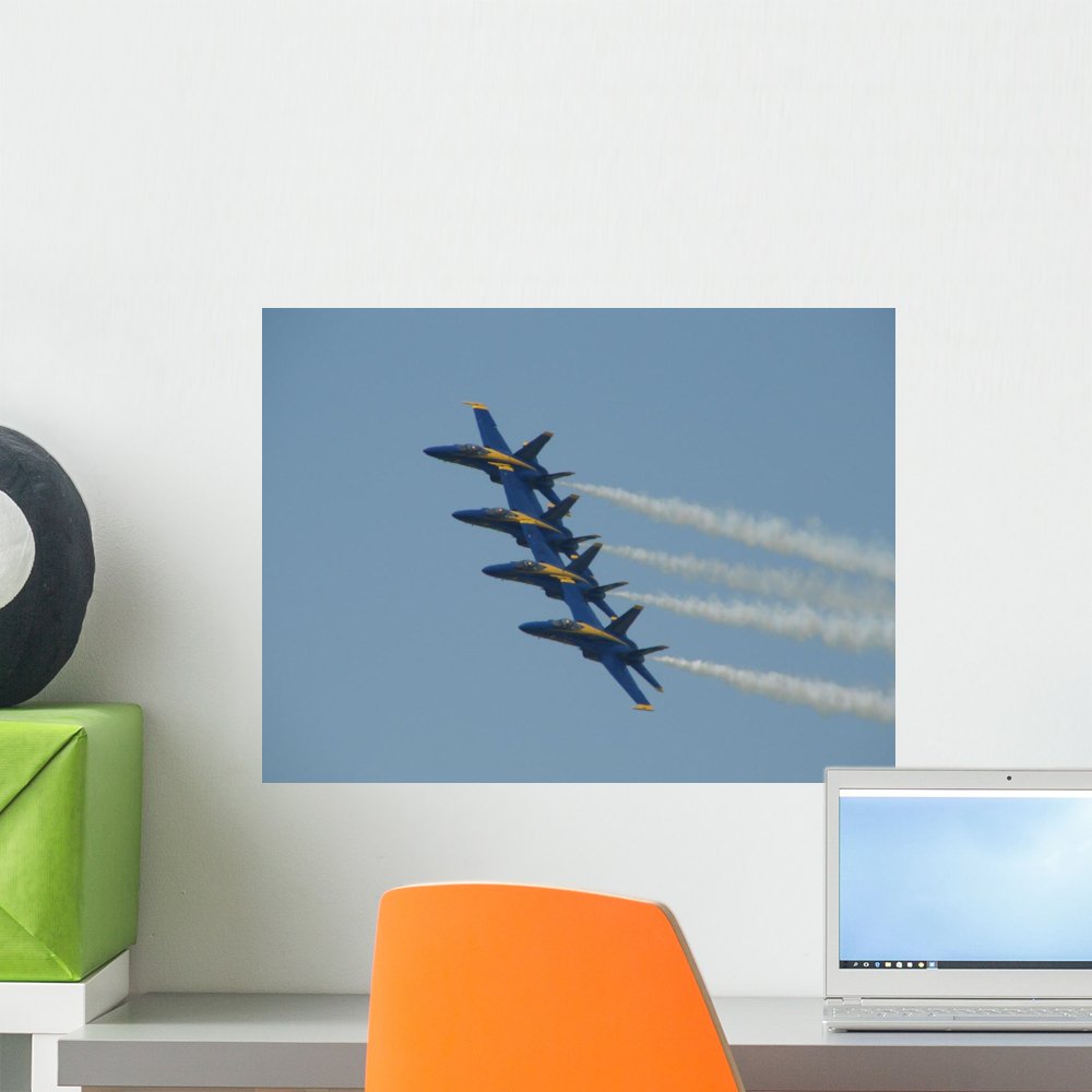 Blue Angels Peel and Stick Wall Decals - 18x14 Inch Removable Wall Stickers for Home & Office Decor | Perfect for Kids Room, Nursery, and Living Room Wall Art