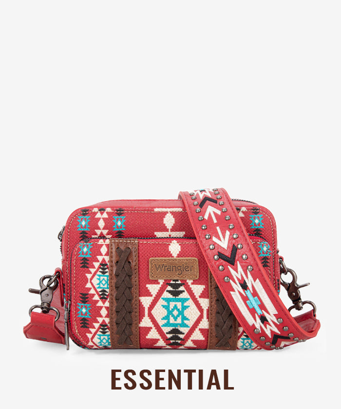 Wrangler Aztec Printed Crossbody Purse - Stylish Boho Shoulder Bag for Women | Perfect for Travel, Shopping & Everyday Use
