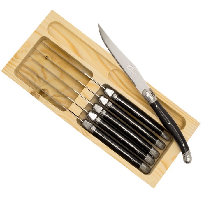 Premium STARFRIT 6-Piece Steak Knife Set - Ultra Sharp Stainless Steel Blades with Ergonomic Handles - Perfect for Steak Dinners, BBQ Parties & Fine Dining at Home