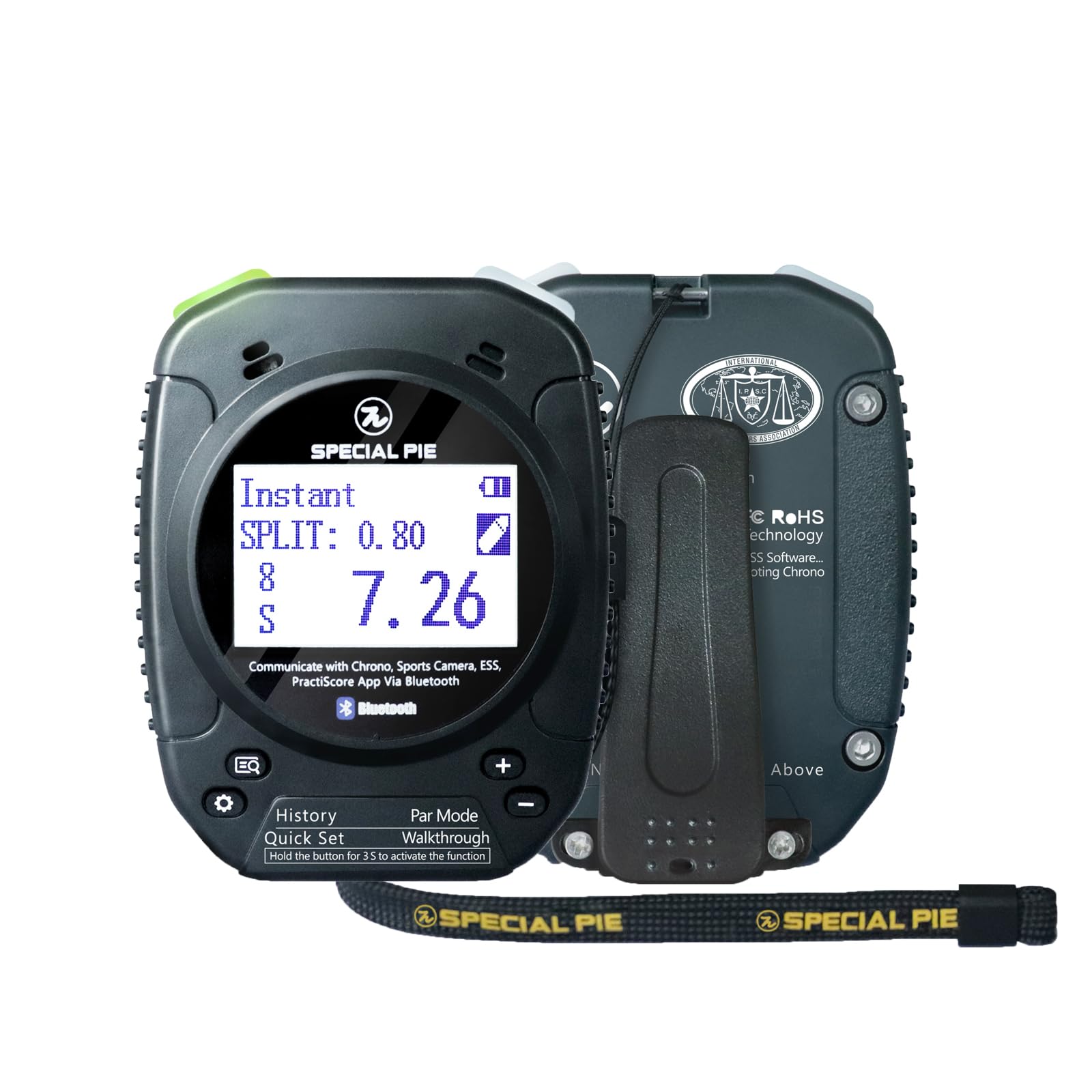 Competition Shooting Timer with Belt Clip - IPSC, USPSA, APSC, IDPA Approved - Precision Shot Timer for Firearm Training & Tactical Drills - Perfect for Range Practice, Competitive Shooting & Self-Defense Training