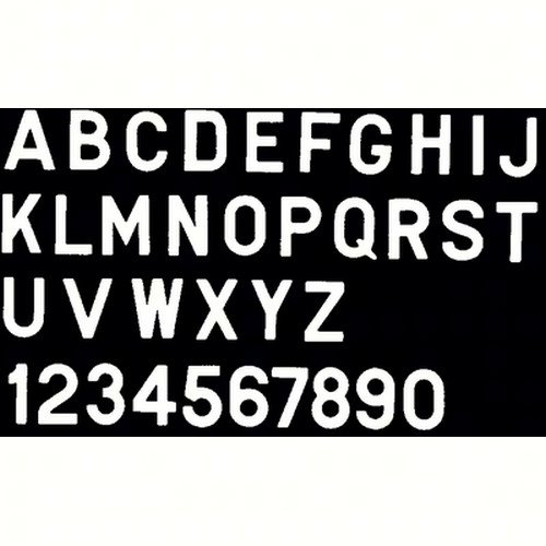 Bernard Engraving PS30W5 - 3 Inch White Letter Stickers for DIY Crafts, Home Decor, and Office Organization - Self-Adhesive Vinyl Labels for Scrapbooking, Mailbox, and Storage Bins