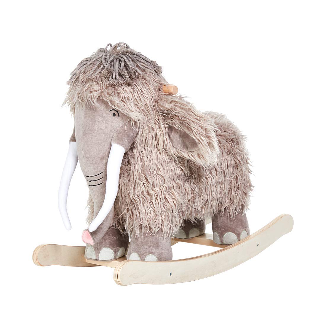 Labebe Plush Rocking Horse - Soft Stuffed Animal Rocker Toy for Toddlers 1-3 Years Old | Wooden Base Ride-On Toy for Baby Boys & Girls | Perfect Nursery Decor & Birthday Gift for Infants | Ideal for Playtime, Learning Balance & Motor Skills Development