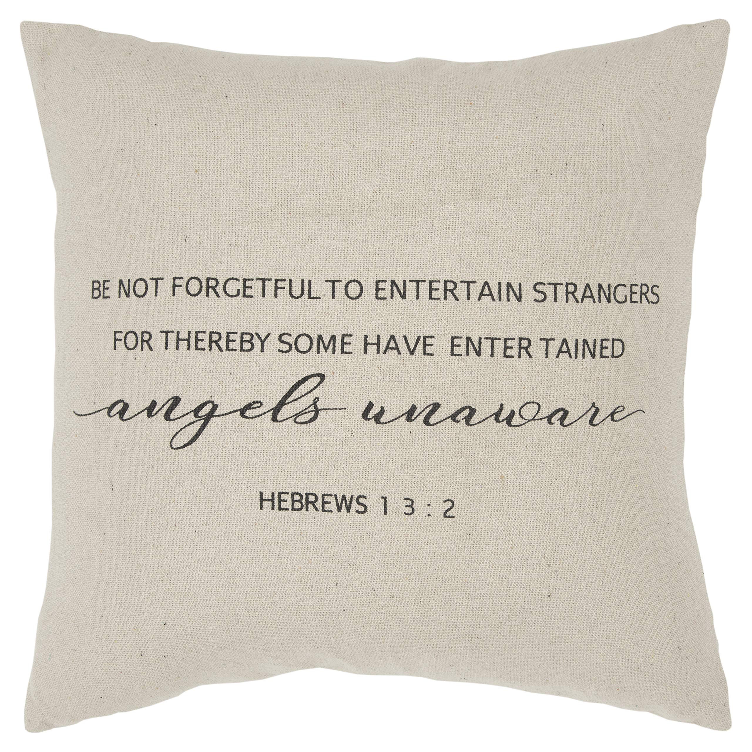Rizzy Home Sentimental Natural Decorative Throw Pillow Covers - Soft Boho Chic Cushion for Living Room Sofa, Bedroom Decor & Cozy Home Accents