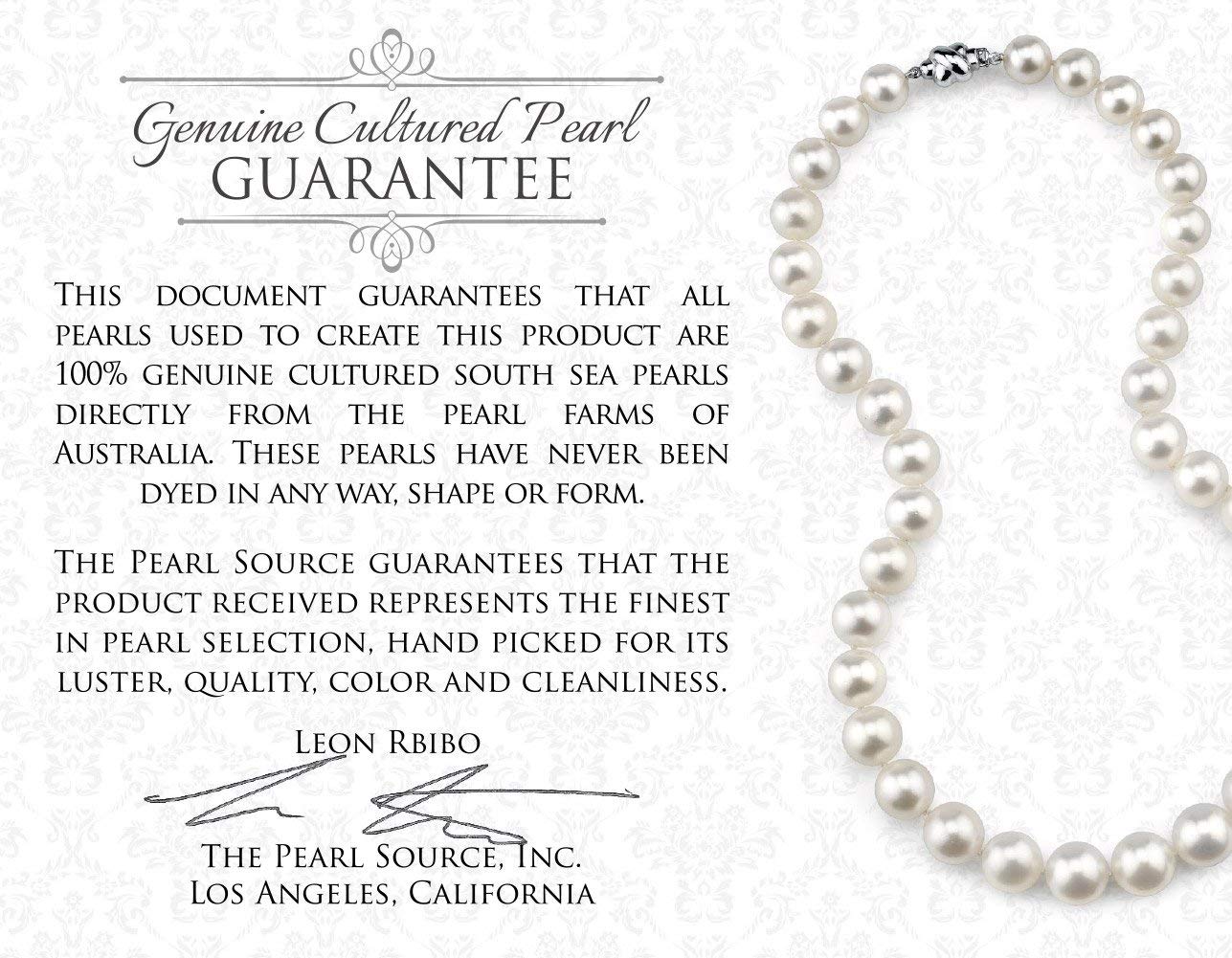 The Pearl Source 14K Gold Caged Pearl Pendant Necklace - Genuine White South Sea Cultured Pearl Jewelry for Women | Elegant Gift for Anniversary, Wedding & Special Occasions