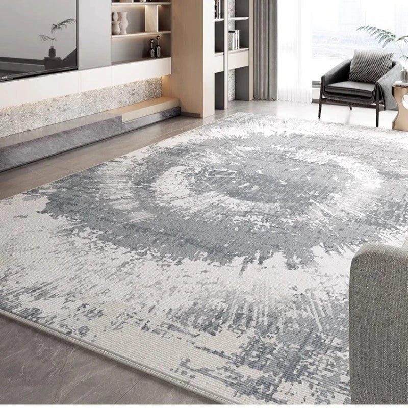 Chanel Velvet Abstract Geometric Waterproof Area Rug - Soft Non-Slip Living Room Carpet for Home Decor, Bedroom, Office