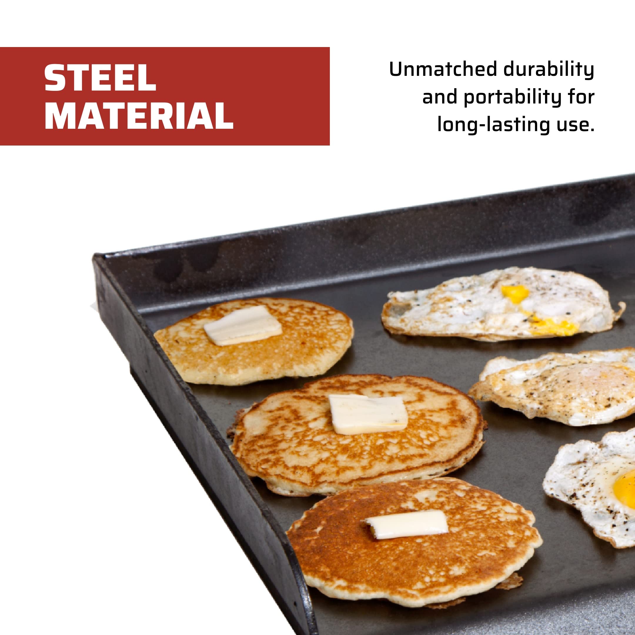 Camp Chef 3-Burner Griddle - Professional Flat Top Griddle for Outdoor Cooking - Compatible with 16