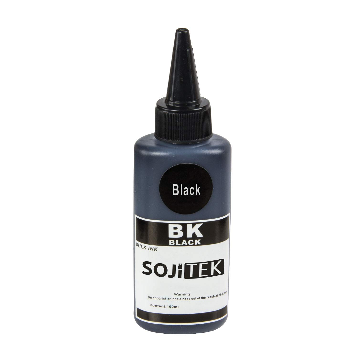 SOJITEK 1PK x 100ml Black Ink Refill Cartridge for Jetprinter 7000/7200/7200V Printers - High-Quality Printer Ink for Office & Home Printing Needs