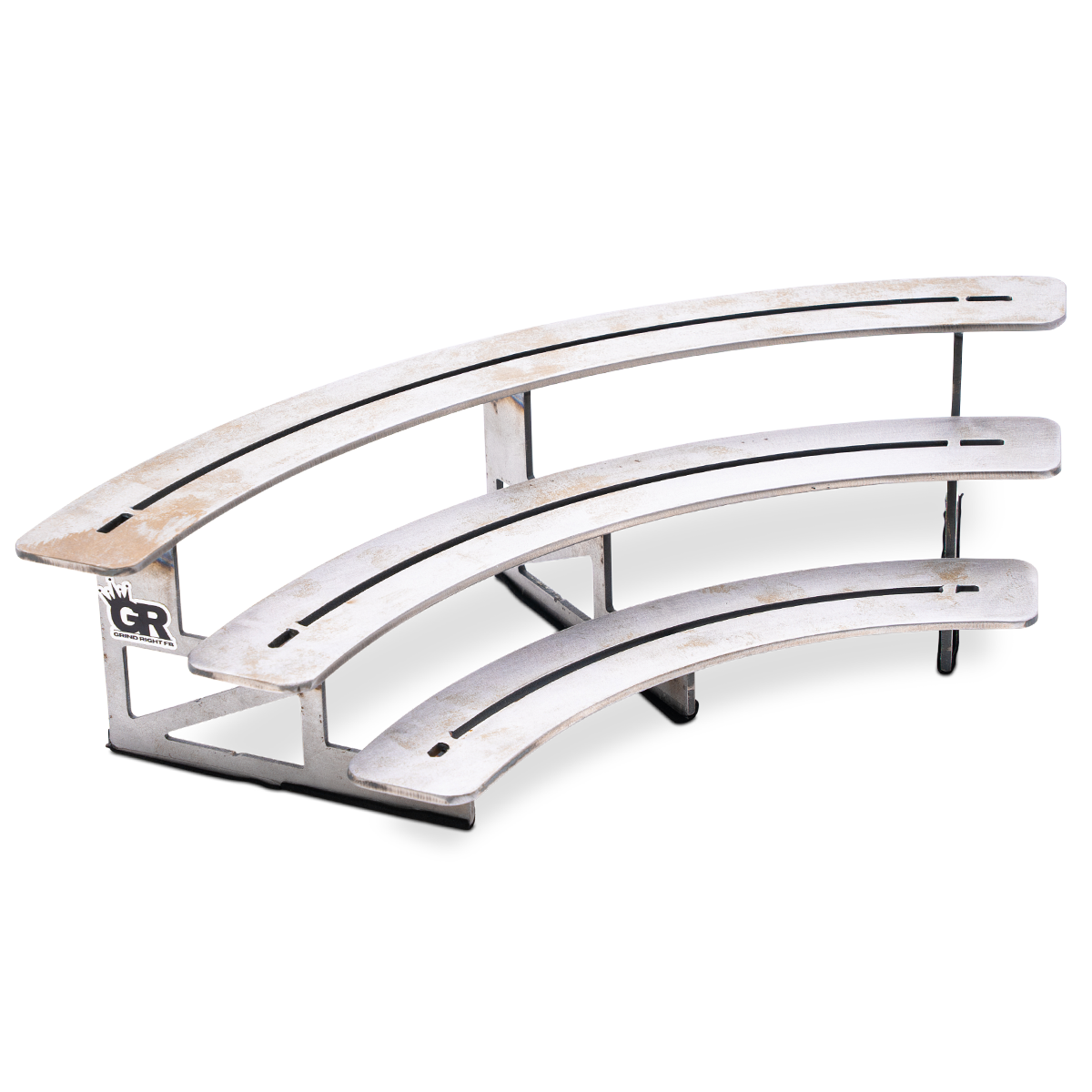 Grind Right Curved Bleacher Fingerboard Ramp - Perfect for Skateboard Training & Finger Skate Tricks at Home or Office