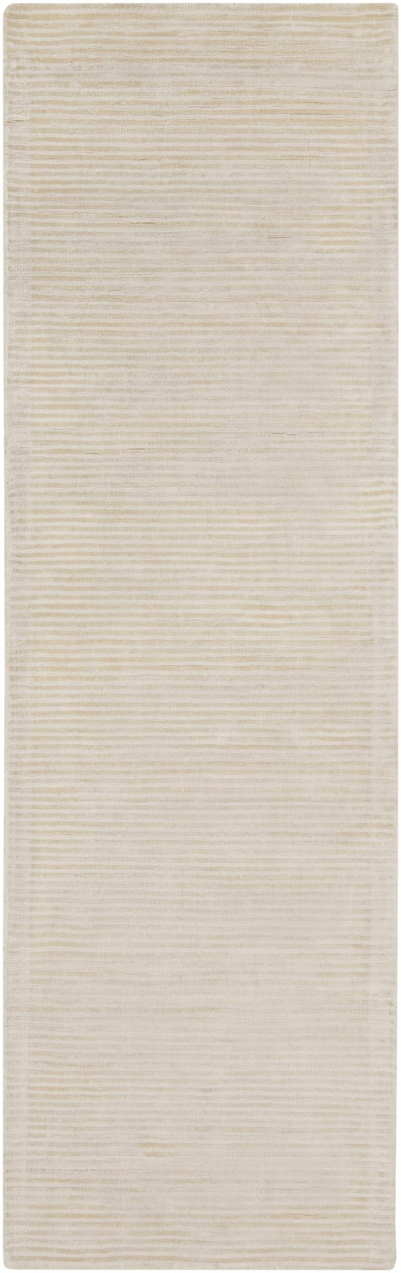 Hauteloom Bowlegs Hallway and Kitchen Runner Rug - Modern Cream Non-Slip Rug 2'6