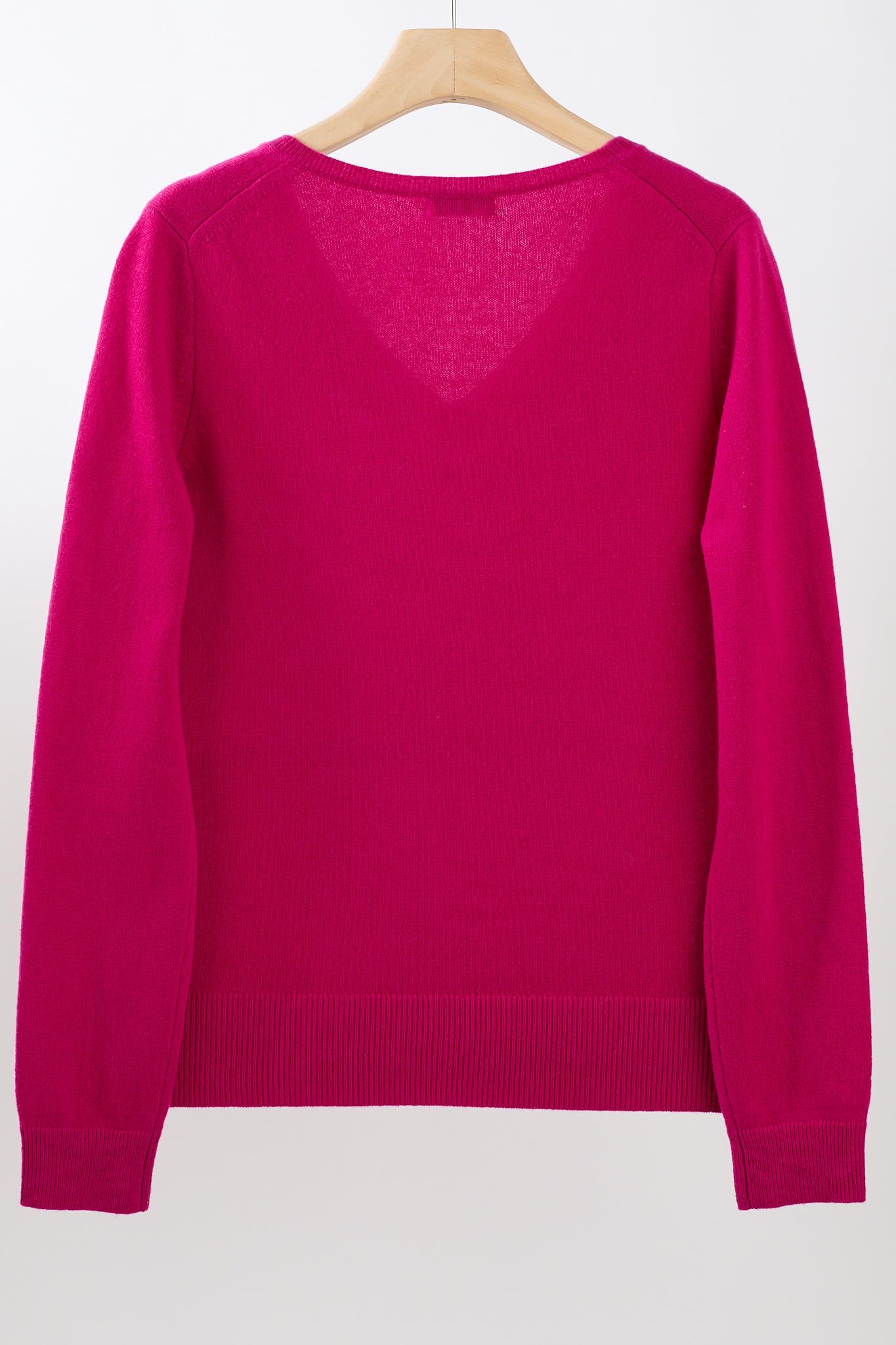 JENNIE LIU Women's 100% Pure Cashmere V-Neck Long Sleeve Sweater | Soft & Warm Pullover for Fall & Winter | Office, Date Night & Casual Outfits