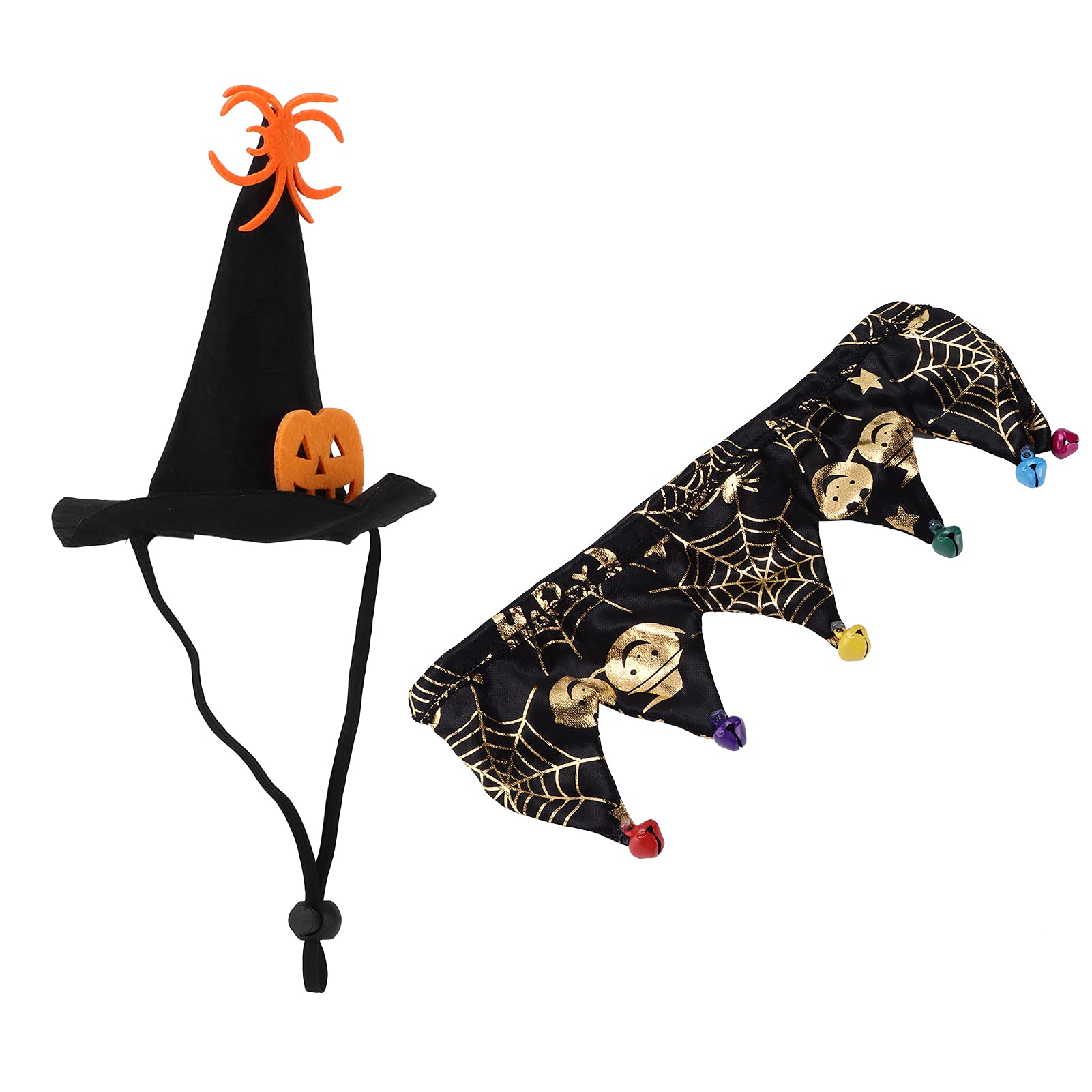 Spider Web Pet Halloween Pumpkin Hat - Durable & Comfortable Dog Costume for Small & Medium Dogs | Perfect for Halloween Parties & Photo Shoots