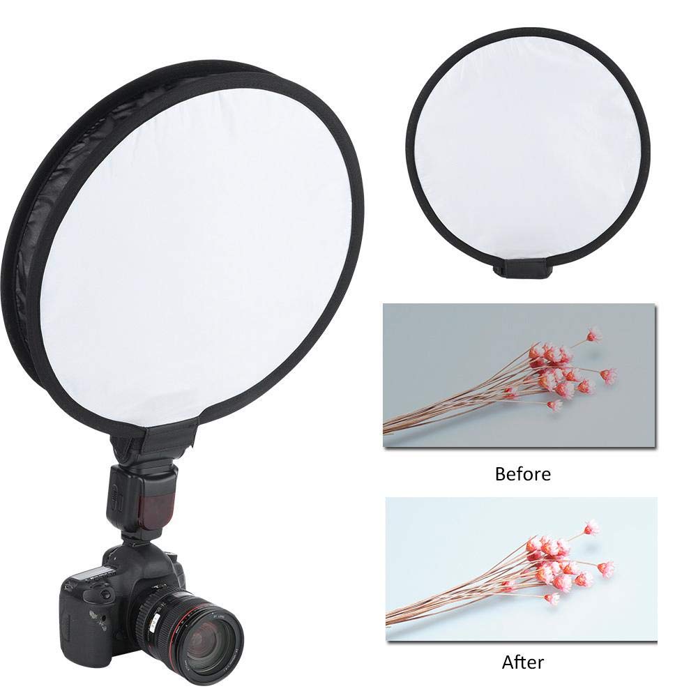 40CM Portable Foldable Round Softbox Diffuser for Speedlite Flash | Nylon Photography Light Modifier with Storage Bag | Perfect for Studio, Portrait & Product Photography