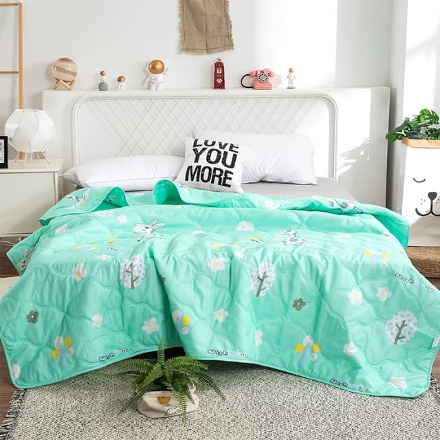 YHWW Summer Quilt Set - Lightweight 200x230cm Cooling Blanket for Kids & Adults | Breathable Bedding Comforter in Silver | Perfect for Hot Weather, Air Conditioning Rooms & Summer Nights