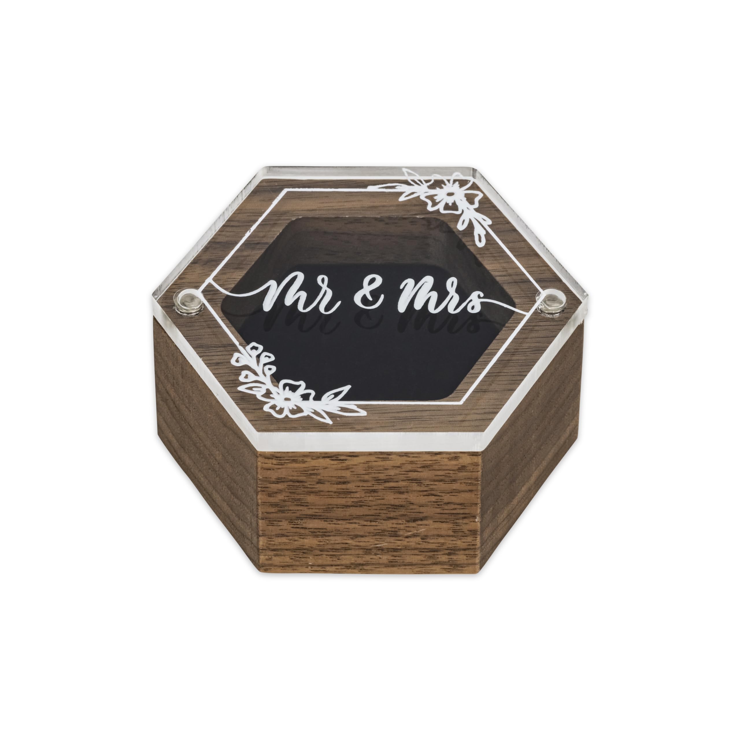 Rustic Wooden Wedding Ring Box - Elegant Ring Holder for Ring Bearer, Proposal & Jewelry Storage | Perfect for Wedding Day, Engagement Ceremony & Bridal Registry | Mr & Mrs Keepsake Jewelry Organizer