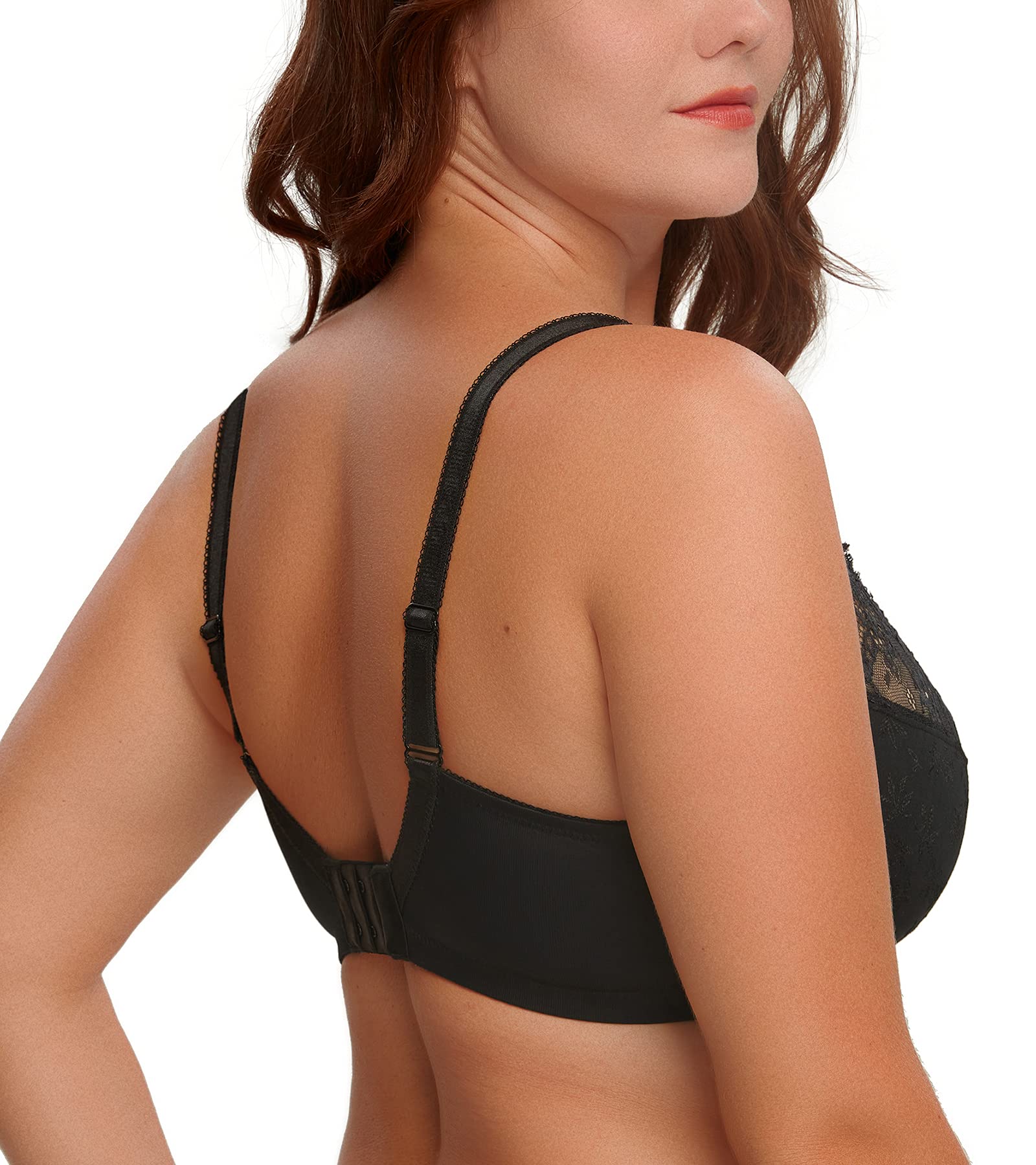 HACI Women's Comfort Lace Floral Unlined Underwire Bra - Sexy & Supportive Everyday Wear for Work, Date Night & Special Occasions
