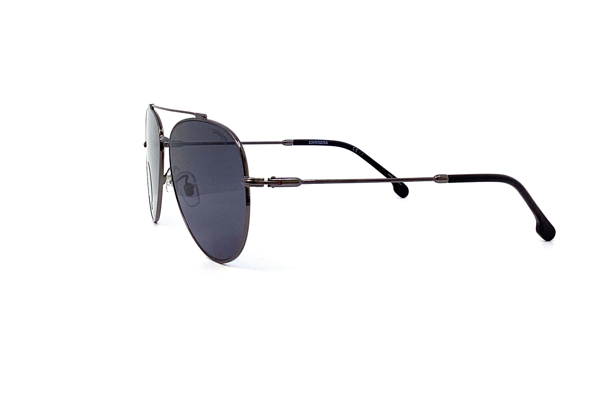 Carrera 183/F/S Sunglasses - Polarized UV Protection - Black Aviator Style for Men & Women - Perfect for Driving, Running, and Outdoor Activities