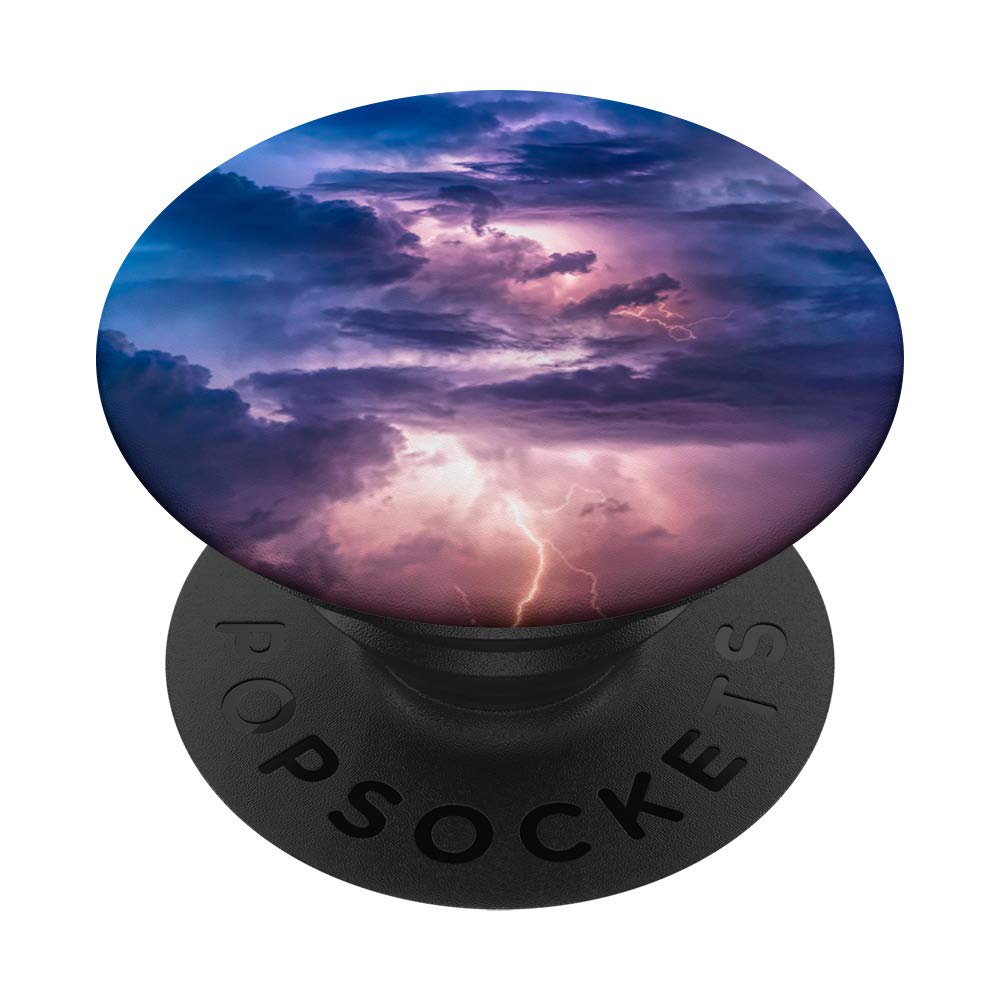 Thunderstorm PopSockets PopGrip - Interchangeable Phone & Tablet Grip with Sticky Base | Perfect for Gaming, Selfies, and Hands-Free Viewing