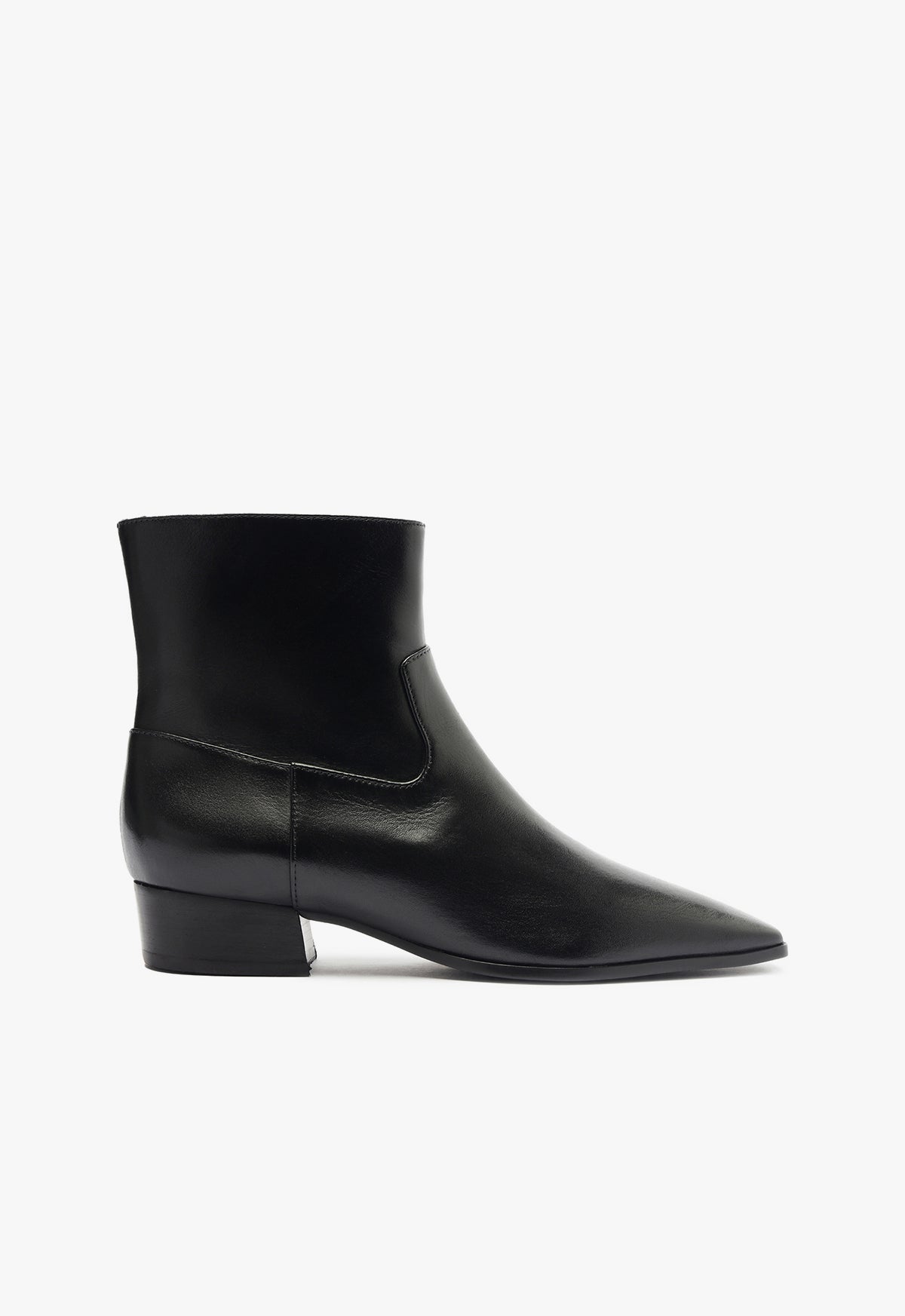 Helena Atanado Low Heel Leather Bootie Women's Ankle Boots - Stylish & Comfortable for Casual Outings, Office Wear & Date Nights (Model: S2204400010003)