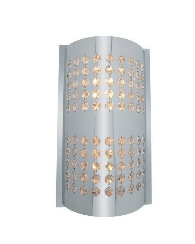 Access Lighting 62274 CHCRY Single Light Halogen Wall Sconce - Polished Chrome & Crystal Finish for Bedroom, Hallway, or Entryway Lighting