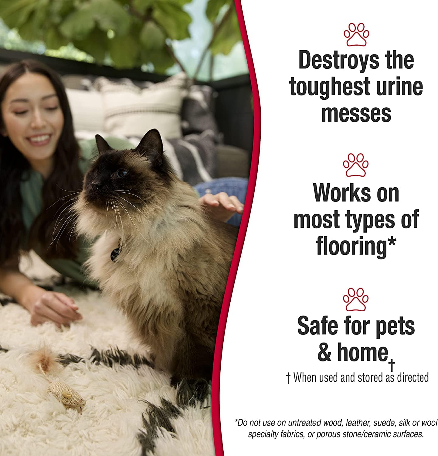 Nature's Miracle Cat Urine Destroyer Foam - Enzyme-Powered Stain & Odor Eliminator for Carpets, Furniture & Litter Boxes | Perfect for Pet Accidents & Multi-Surface Cleaning
