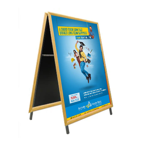 36x42 Wooden A-Frame Sign Holder with 1 1/4