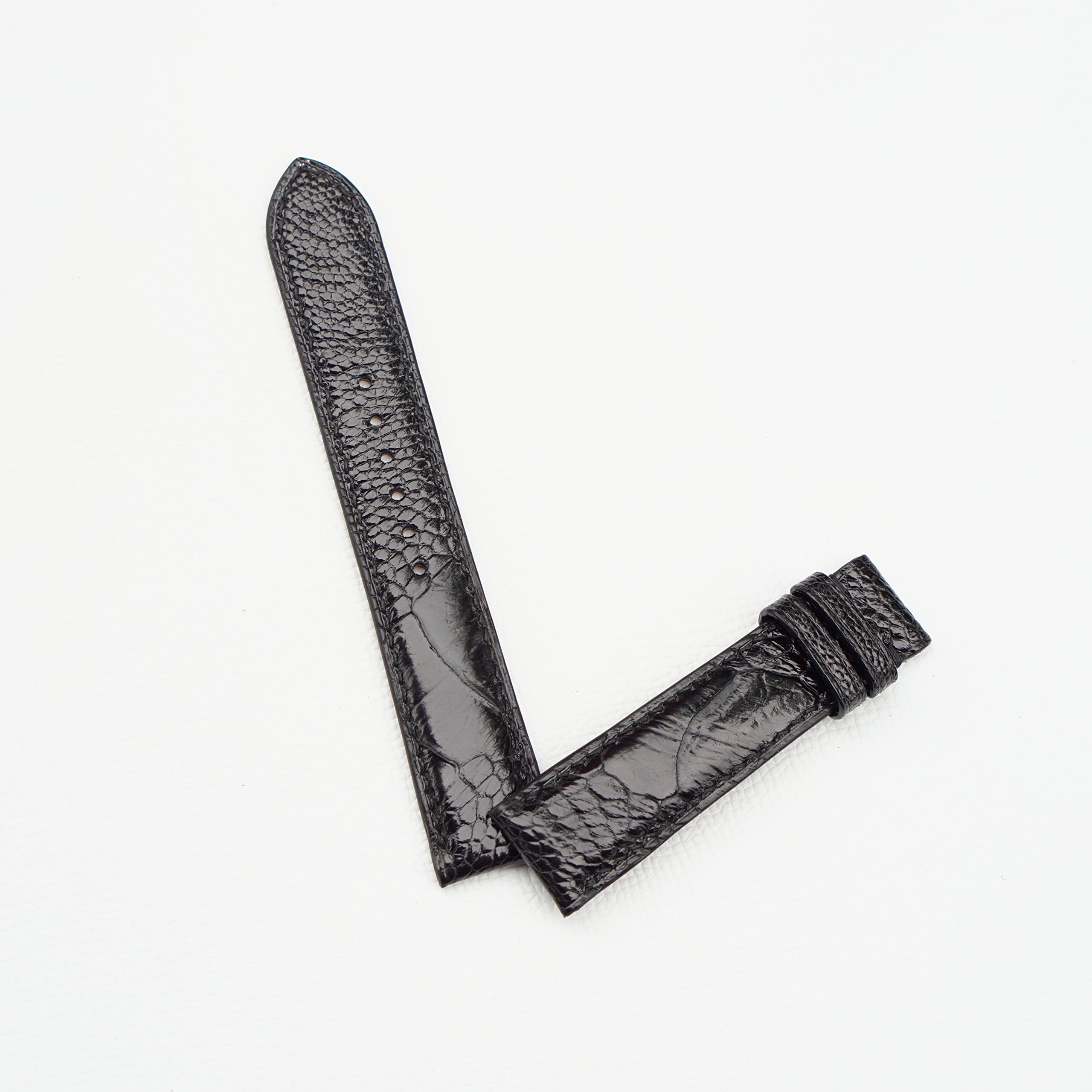 Premium Handcrafted Black Ostrich Leather Watch Band - Genuine Ostrich Leg Watch Strap for Men & Women - Luxury Replacement Watch Band for Apple Watch, Rolex, Omega & More - Perfect for Business, Casual & Formal Occasions