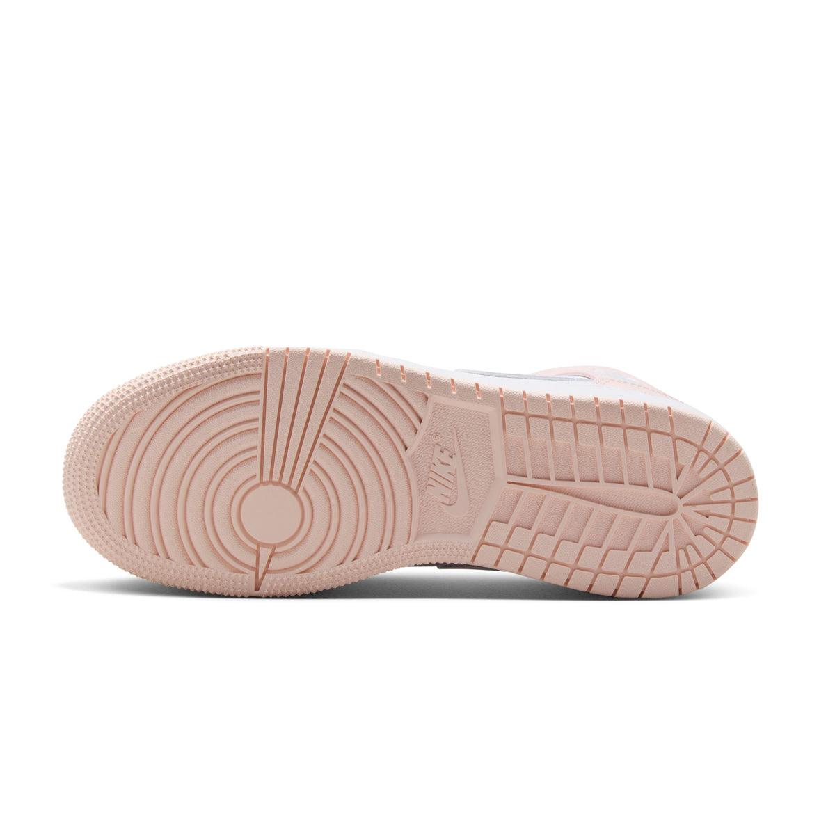 Air Jordan 1 Mid 'Pink Wash' Sneakers for Kids - Comfortable Basketball Shoes for Boys & Girls - Perfect for School, Playground & Casual Wear