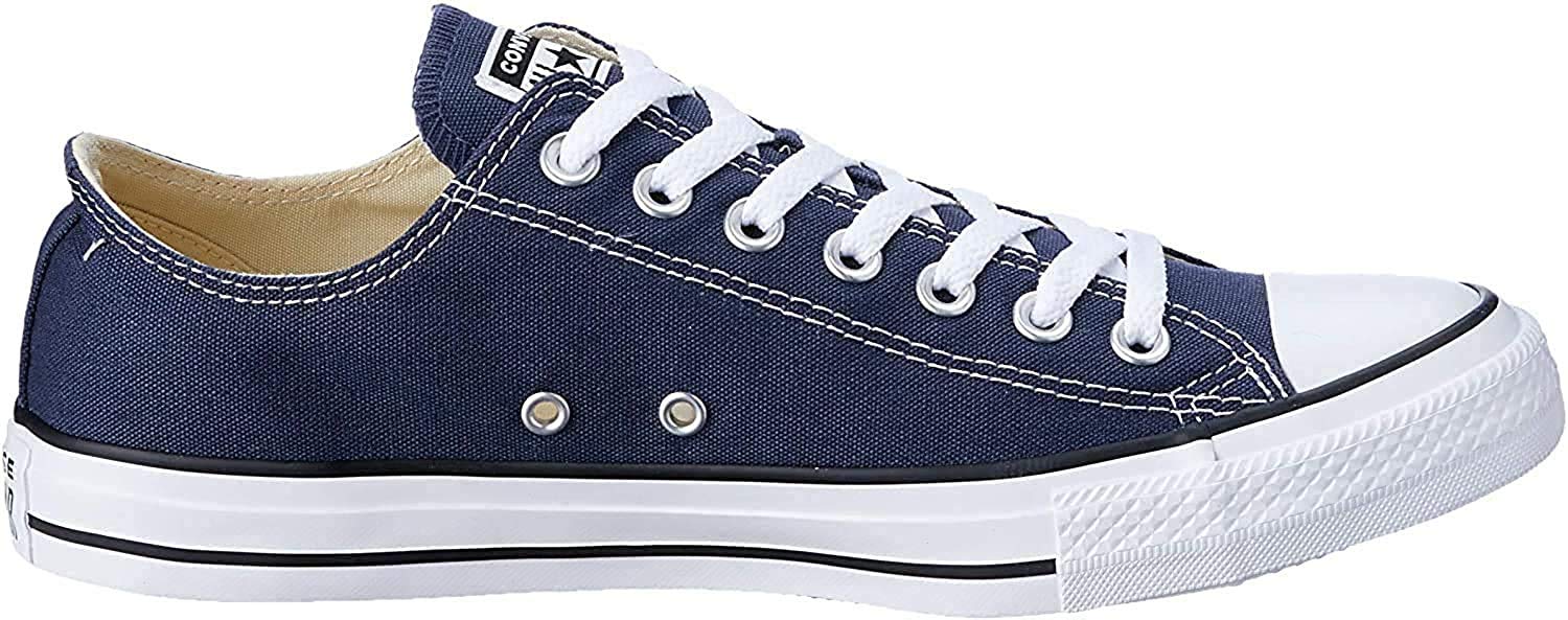 Converse Chuck Taylor All Star Low Top Sneakers - Classic Navy Canvas Shoes for Women & Men (Size 10 Women/8 Men) - Perfect for Casual Wear, Street Style & Everyday Comfort