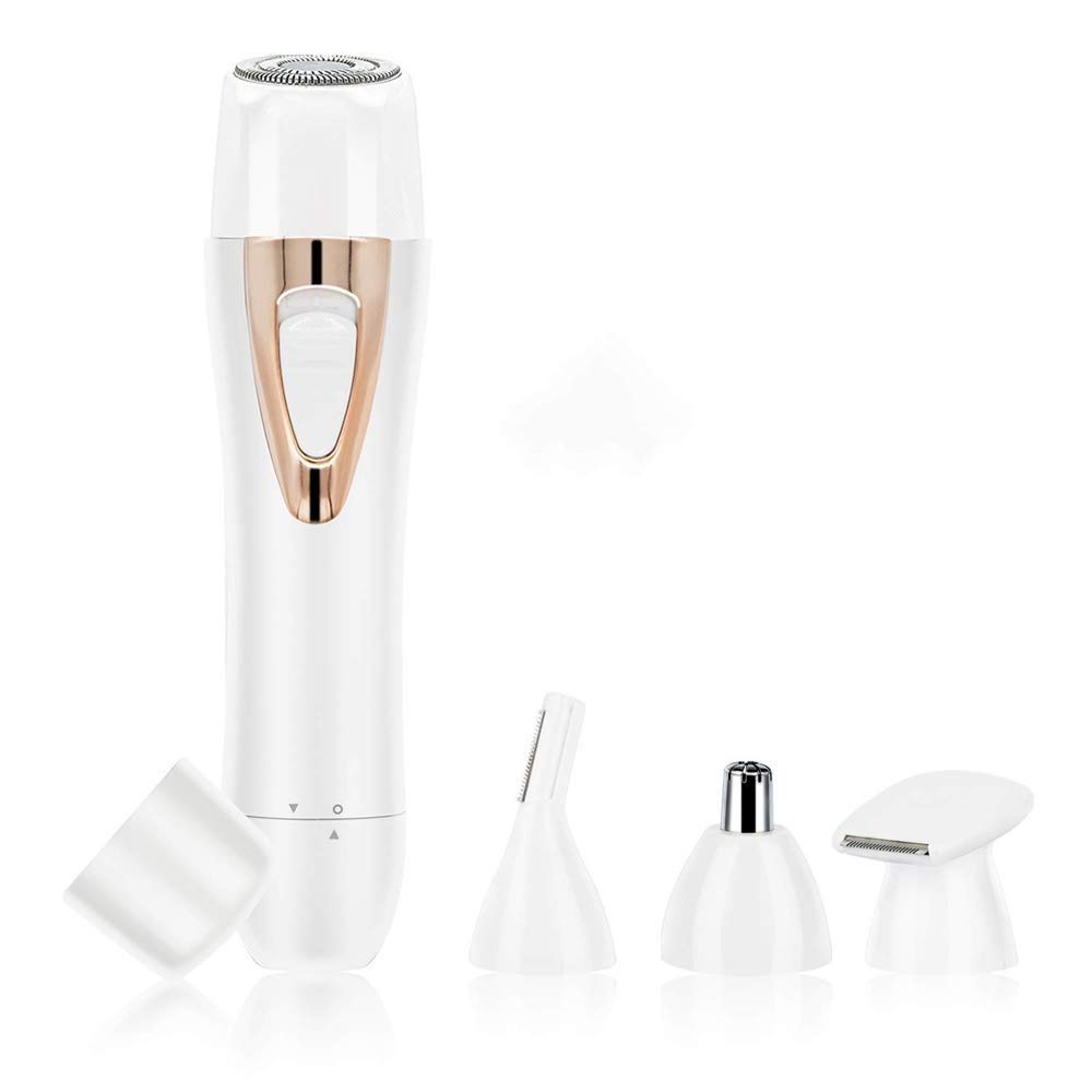 4-in-1 Electric Nose & Ear Hair Trimmer Kit - Waterproof Men's Grooming Tool for Nose Hair, Ear Hair, Beard & Sideburns - Perfect for Travel & Home Use - Men & Women