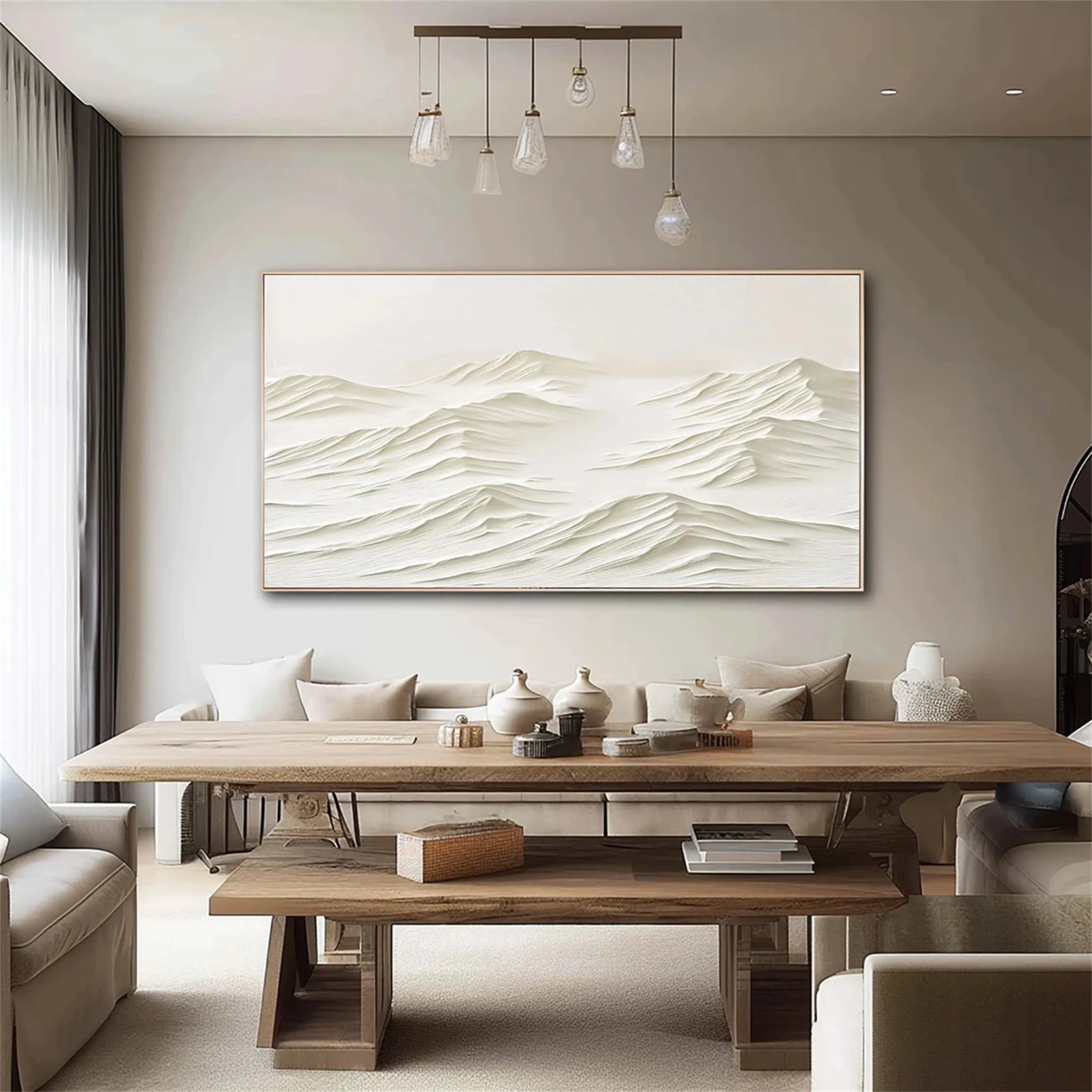 Minimalist Textured Plaster Art Painting - Modern Abstract Wall Decor for Living Room, Bedroom & Office | #MM252