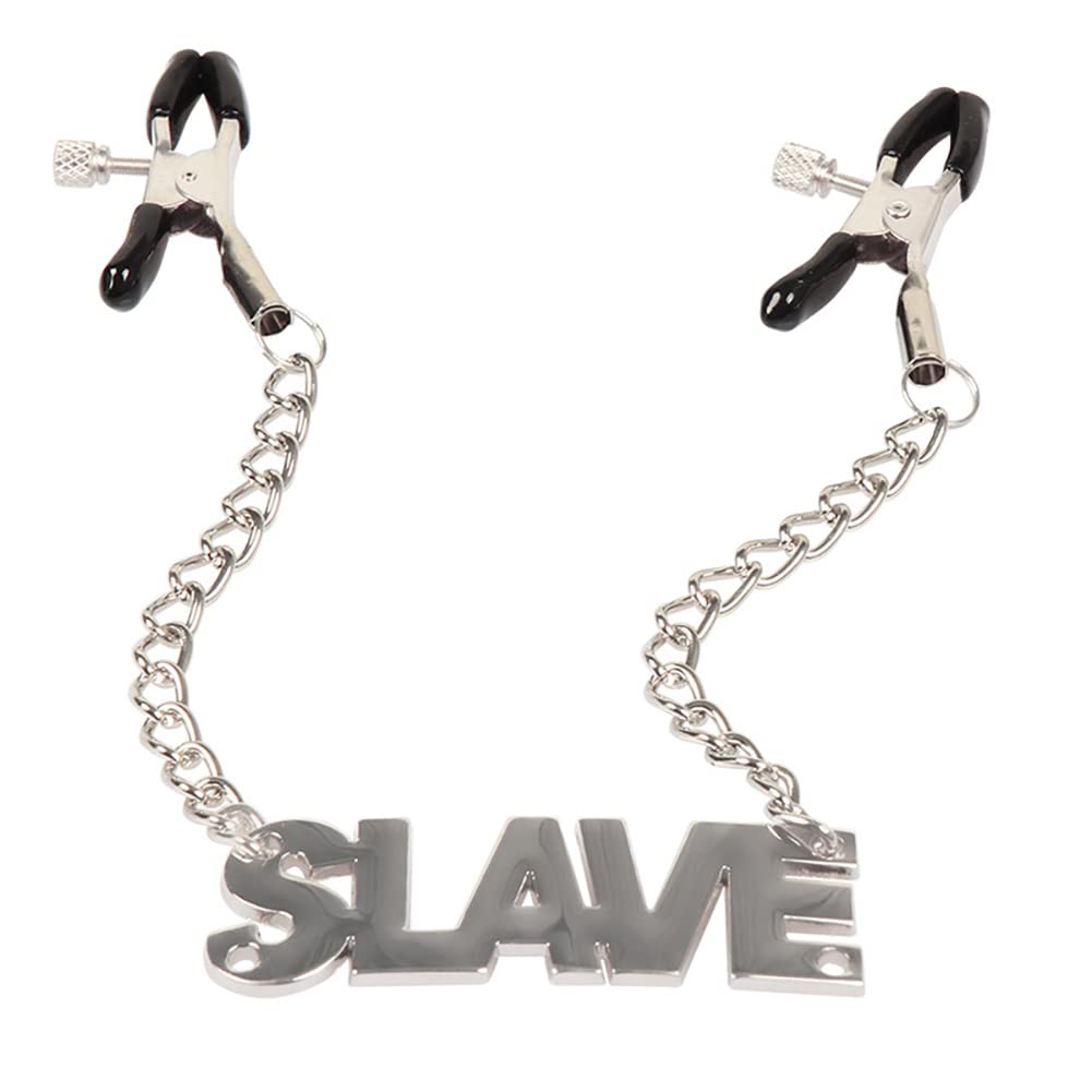 Sensual Nipple Clamps with Chain - Adjustable Non-Piercing Body Jewelry for Women & Couples - Perfect for BDSM, Role Play & Intimate Pleasure - Sexy Accessory for Bedroom Fun & Boudoir Photography
