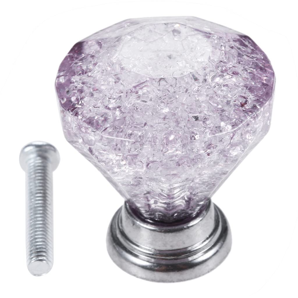 Crystal Acrylic Cabinet Handle for Wardrobe & Drawer - 34x30mm (Home Decor)